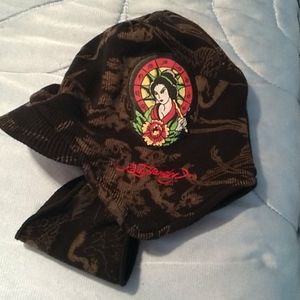 Ed hardy hat with face mask